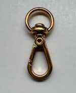 Mosquetão - base arredondada dourado