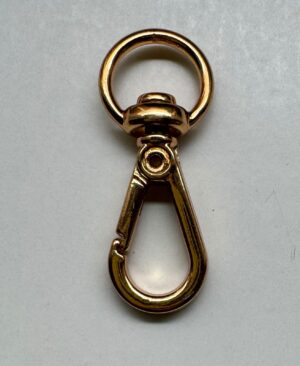 Mosquetão - base arredondada dourado